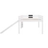 Full size Loft Bed Wood Bed with Slide, Stair and Chalkboard,White(Old SKU:WF282116AAK)