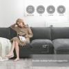 [VIDEO provided][New]118*55" Modern L-shaped Chenille Cloud Sofa with Double Seat Cushions,5-seat Upholstered Indoor Furniture