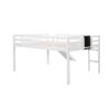 Full size Loft Bed Wood Bed with Slide, Stair and Chalkboard,White(Old SKU:WF282116AAK)