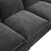 [VIDEO provided][New]118*55" Modern L-shaped Chenille Cloud Sofa with Double Seat Cushions,5-seat Upholstered Indoor Furniture