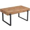 59" Dining Table, Modern Kitchen Table, Rectangular Wooden Dinner Table Top and metal Base for Dining Room, Home Office, Living Room Furniture