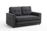 3 Fold Sofa,Convertible Futon Couch sleeper sofabed,Space saving loveseat,Pull Out Couch Bed for Living Room,Dark Gray & Light Gray & Beige