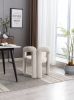 COOLMORE Contemporary Designed Velvet Fabric Upholstered Accent/Dining Chair /Barrel Side Chairs Kitchen Armchair for Living Room set of 2 (Beige Velv