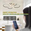 39Inches Black Ceiling Fan with Lights, Remote Control and APP Control, Dimmable with Remote, 7 Blades, 6 Speeds of Wind