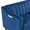 Modern Upholstered Tufted Accent Chair, Velvet Fabric Single Sofa Side Chair