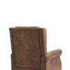 COOLMORE Wood Frame Armchair, Modern Accent Chair Lounge Chair with Sturdy Wood Legs for Living Room Bedroom(Coffee PU)