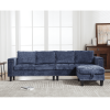 [NEW ARRIVED] [VIDEO PROVIDED]5 Seat Modular Sofa,with Storage Ottoman, Convertible Sectional Sofa, L Shaped Couch , Reversible Chaise ,Riveted sofa