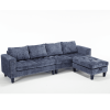 [NEW ARRIVED] [VIDEO PROVIDED]5 Seat Modular Sofa,with Storage Ottoman, Convertible Sectional Sofa, L Shaped Couch , Reversible Chaise ,Riveted sofa