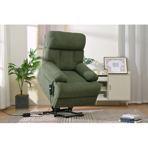 Oversized Power Lift Recliner Chair For Elderly, Electric Fabric Recliner Chair For Seniors, Home Theater Seating,Reclining Sofa Chair With Remote Con