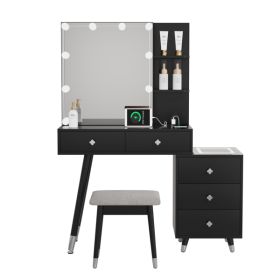 Dressing Table Set (Color: Black)