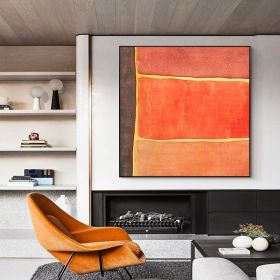Square Wall Art Picture 100% Hand Painted Modern Abstract Oil Painting On Canvas, Choose Best Size For Living Room Home Decor No Frame (size: 70x70cm)