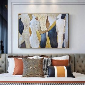 100% Hand Painted Abstract Oil Painting Wall Art Figure Picture Modern On Canvas Decor For Living Room, Office, Choose Best Size, No Frame (size: 50x70cm)
