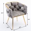 Luxury modern simple leisure velvet single sofa chair bedroom lazy person household dresser stool manicure table back chair