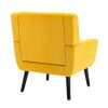Modern Soft Velvet Material Ergonomics Accent Chair Living Room Chair Bedroom Chair Home Chair With Black Legs For Indoor Home
