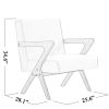 Elegant Style Accent Arm Chair, Green, 25.6" x 28.1" x 34.6"
