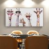 Hand Painted Oil Painting  Horizontal Abstract Animals Giraffe Modern choose size Luxurious Decorative Painting